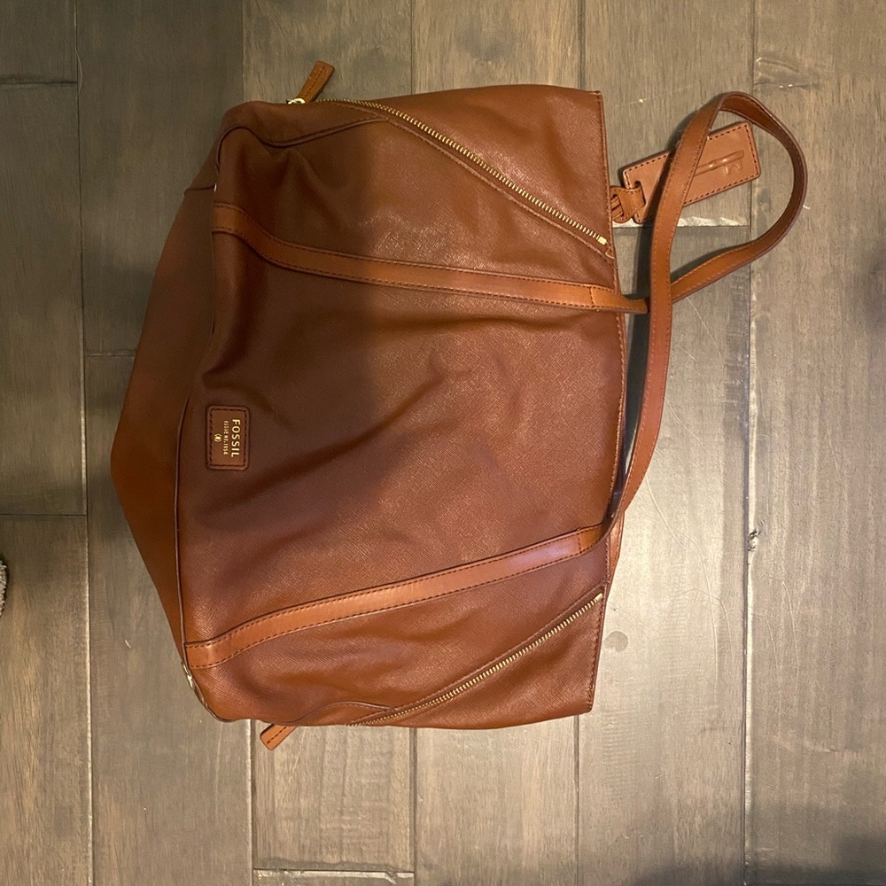 Fossil Brown Leather Bag